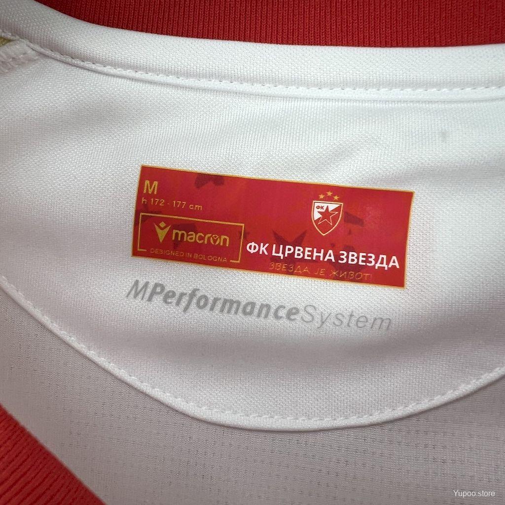 Camisola FK Estrela Vermelha 2024-25 Principal Versão Adepto