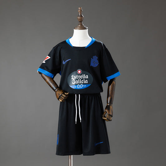 Kit Criança RC Deportivo de Corunha 2026-27 Alternativo Preto