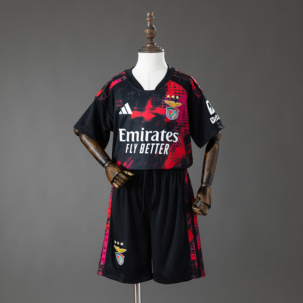 Kit Criança S.L.B. 2026-27 Alternativo Preto (Entrega Imediata)