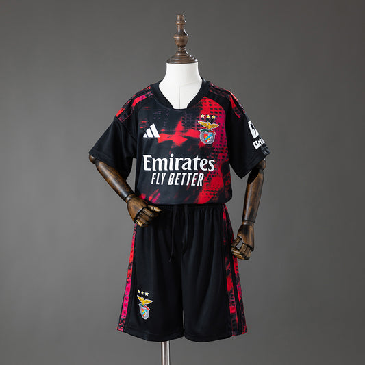 Kit Criança S.L.B. 2026-27 Alternativo Preto (Entrega Imediata)