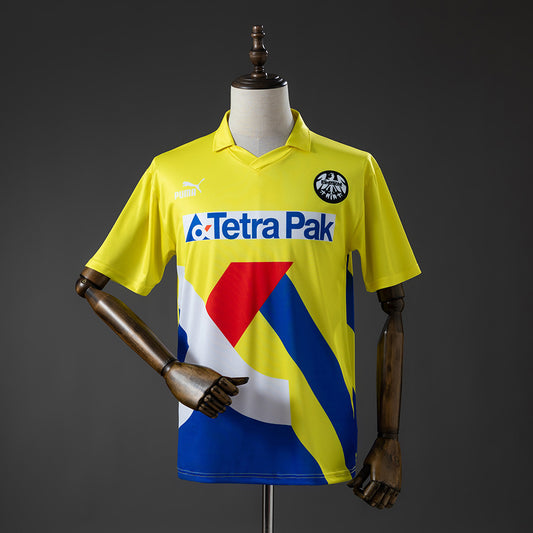 Camisola SG Eintracht Frankfurt 1993-94 Alternativa Amarela Versão Adepto