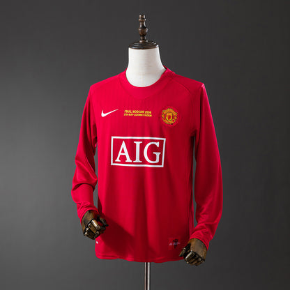 Camisola Manga Comprida M-UNITED 2007-08 Principal Final UCL ROONEY #10