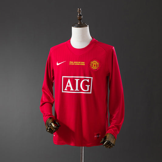 Camisola Manga Comprida M-UNITED 2007-08 Principal Final UCL ROONEY #10