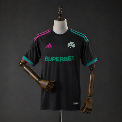 Camisola Panathinaikos AO 2026-27 Alternativa Preta Versão Adepto