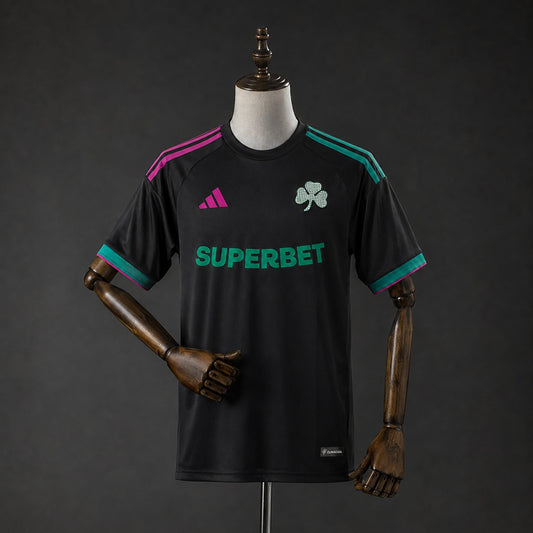 Camisola Panathinaikos AO 2026-27 Alternativa Preta Versão Adepto
