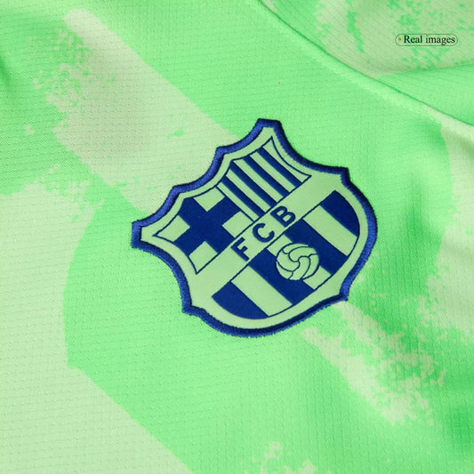 Camisola FC Barcelona 2024-25 Alternativa Verde UCL Versão Adepto GAVI #6