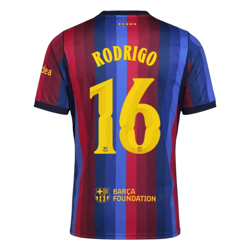 Camisola FC Barcelona 2026-27 Principal UCL Versão Adepto RODRIGO #16