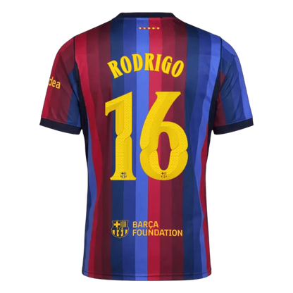 Camisola FC Barcelona 2026-27 Principal UCL Versão Adepto RODRIGO #16