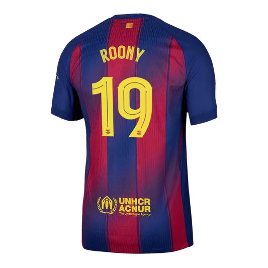 Camisola FC Barcelona 2025-26 Principal UCL Versão Adepto ROONY #19