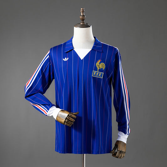 Camisola Manga Comprida França 1980 Principal Versão Adepto