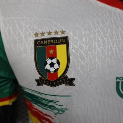 Camisola Camarões 2025 Alternativa Branca Versão Jogador