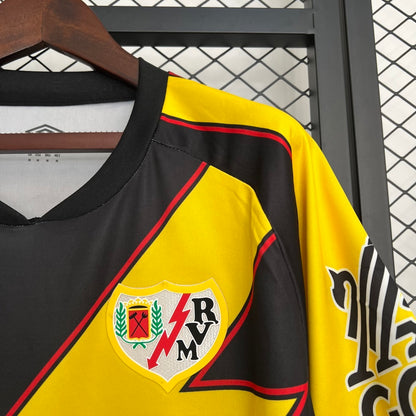 Camisola Rayo Vallecano 2025-26 Alternativa Preta Versão Adepto