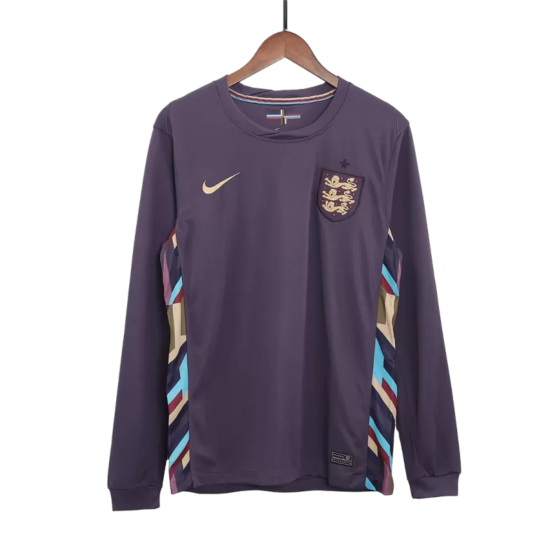 Camisola Manga Comprida Inglaterra 2024 Alternativa Azul Versão Adepto