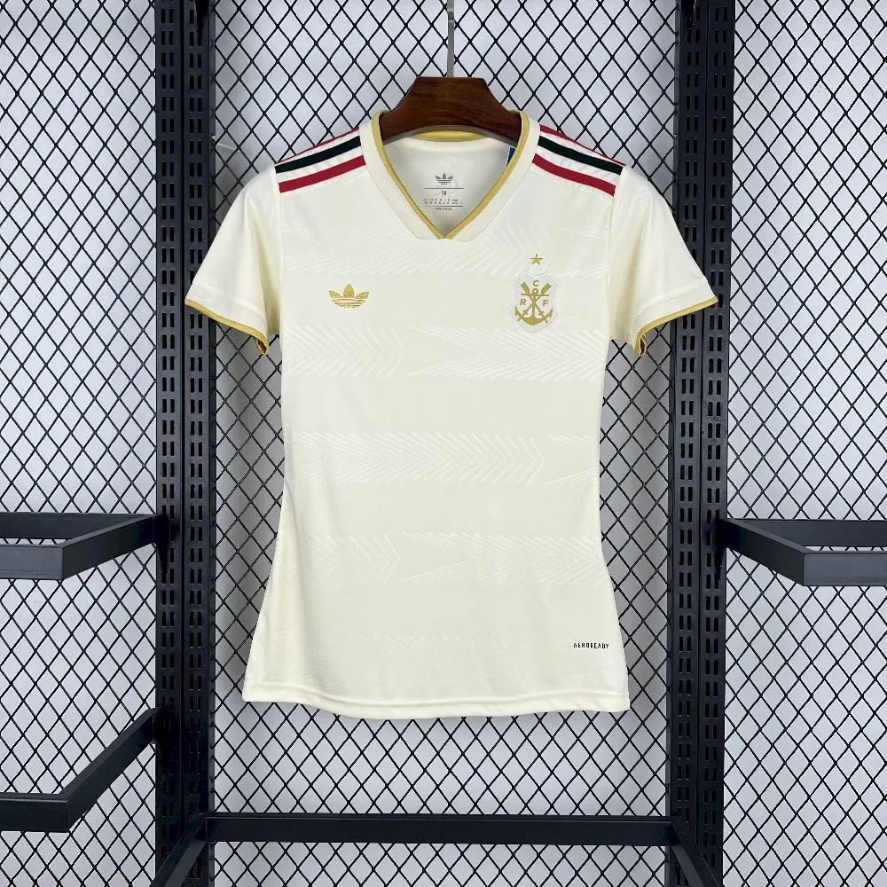 Camisola CR Flamengo 2025-26 Alternativa Amarela Versão Mulher