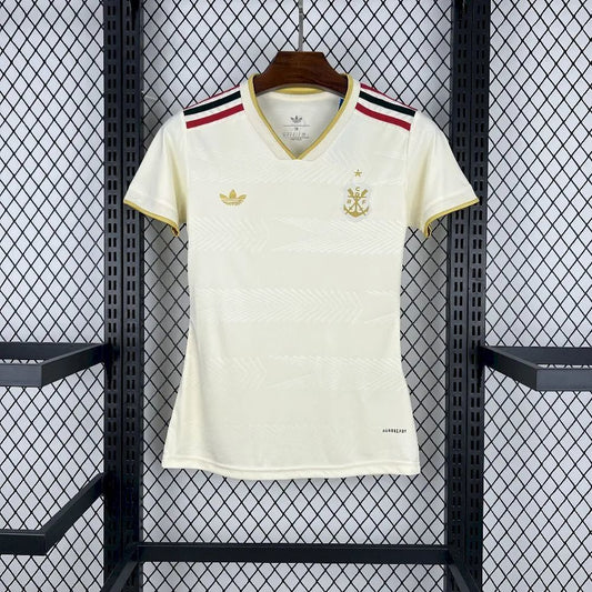 Camisola CR Flamengo 2025-26 Alternativa Amarela Versão Mulher