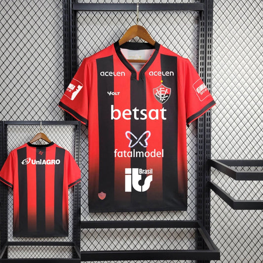 Camisola EC Vitoria 2024-25 Principal Versão Adepto Todos Patrocinadores