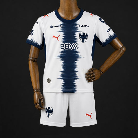 Kit Criança CF Monterrey 2026-27 Alternativo Branco