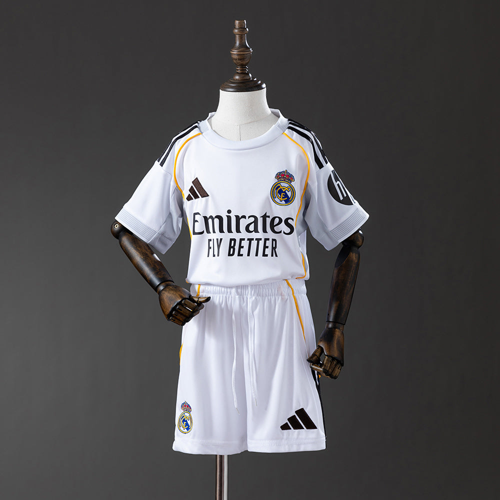 Kit Criança Real Madrid CF 2025-26 Principal MBAPPÉ #9 (Entrega Imediata)