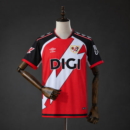 Camisola Rayo Vallecano 2026-27 Alternativa Vermelha Versão Adepto