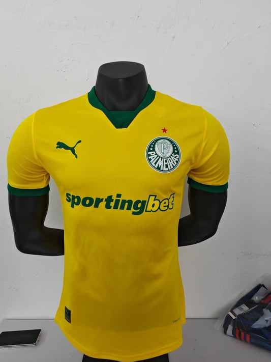 Camisola SE Palmeiras 2025-26 Alternativa Amarela Versão Jogador