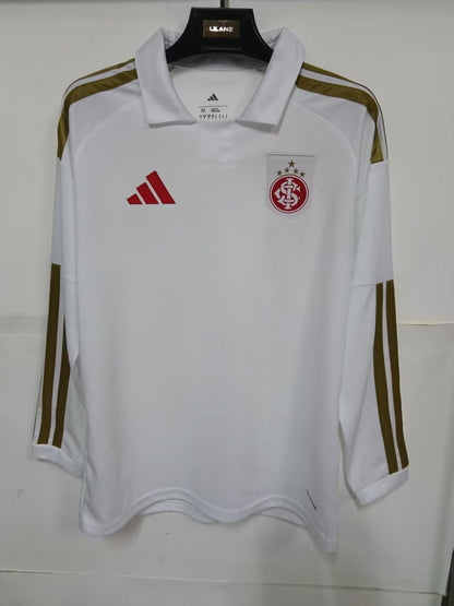 Camisola Manga Comprida SC Internacional 2026-27 Alternativa Branca Lisa Versão Adepto