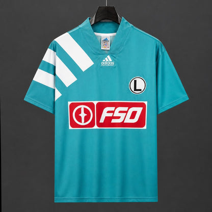 Camisola Legia de Varsóvia 1993-94 Alternativa Azul Versão Adepto