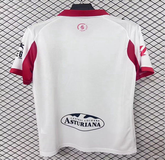 Camisola Real Sporting de Gijón 2025-26 Alternativa Branca Versão Adepto