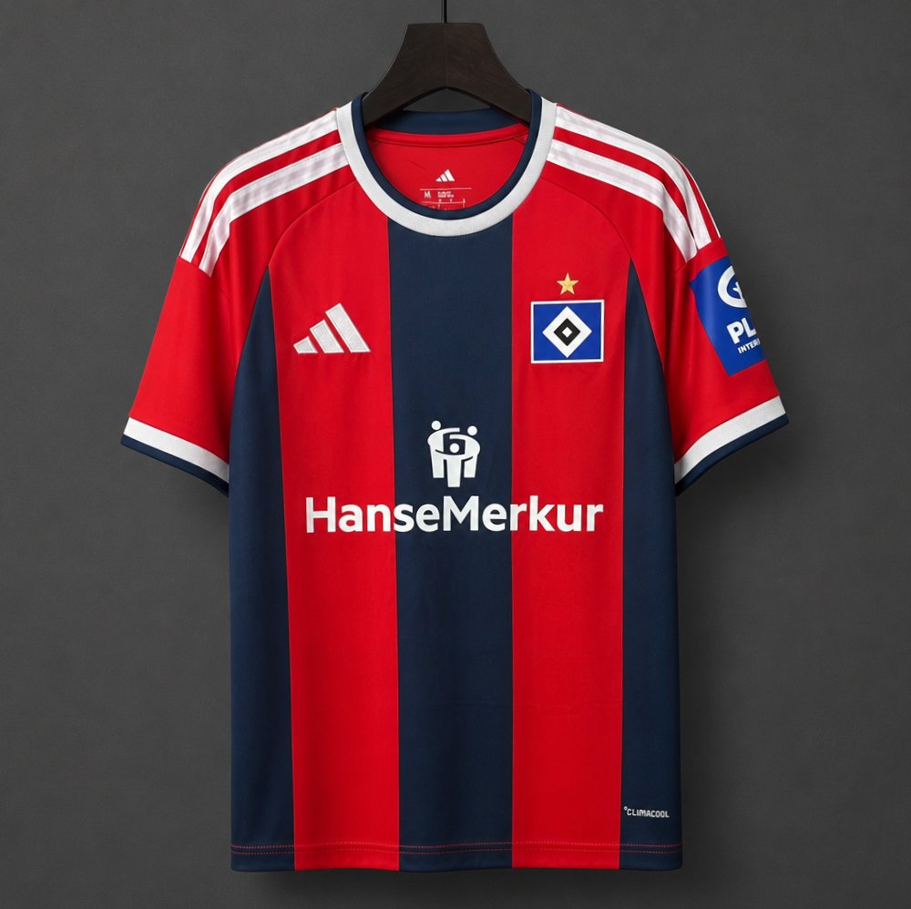 Camisola Hamburger SV 2026-27 Alternativa Vermelha Versão Adepto