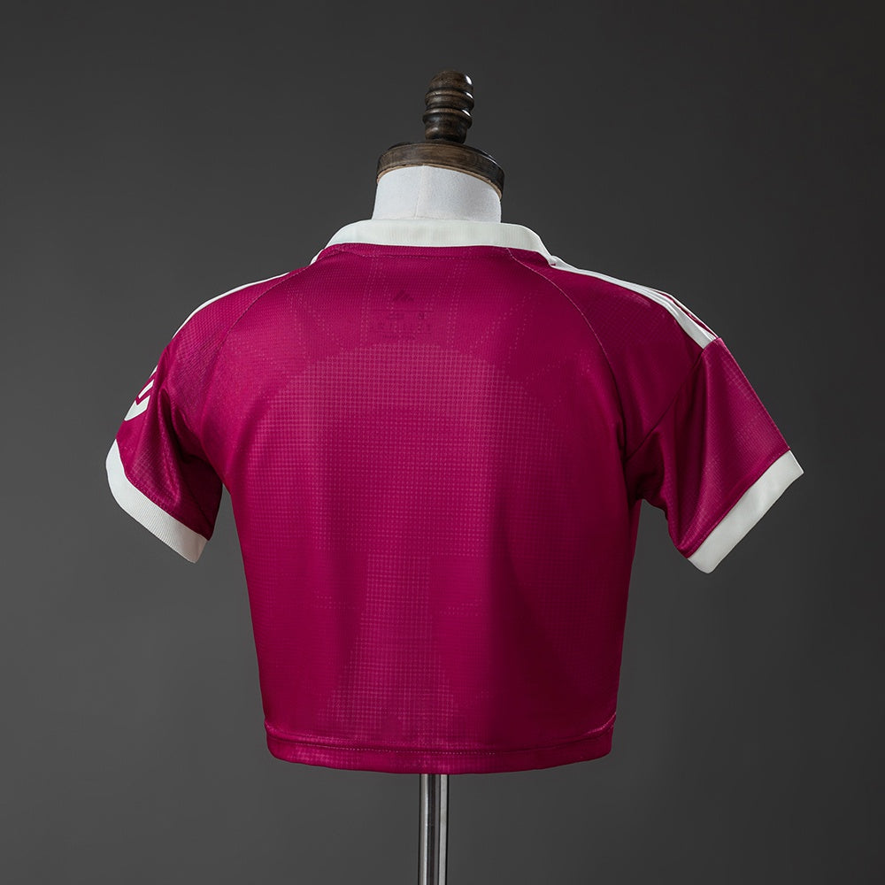 Crop Top Mulher Real Madrid CF 2026-27 Alternativo Vermelho