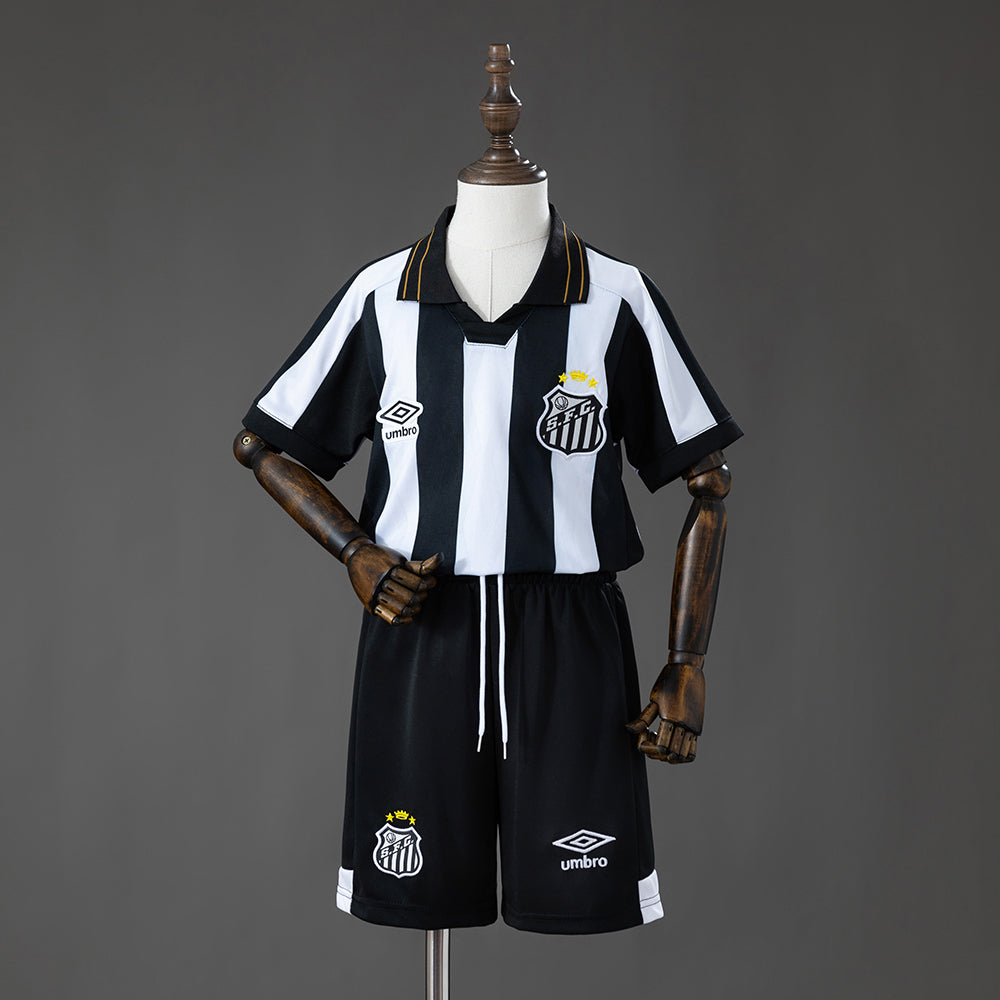 Kit Criança Santos FC 2026-27 Alternativo Preto/Branco