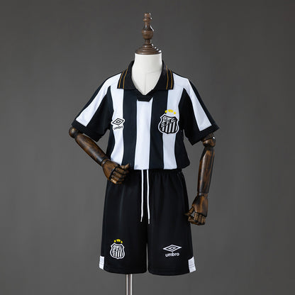 Kit Criança Santos FC 2026-27 Alternativo Preto/Branco