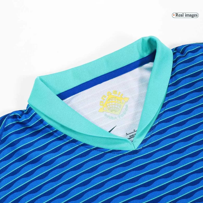 Camisola Brasil 2024 Alternativa Azul Versão Adepto RODRYGO #10