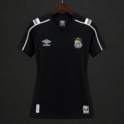 Camisola Santos FC 2026-27 Alternativa Preta Lisa Versão Mulher