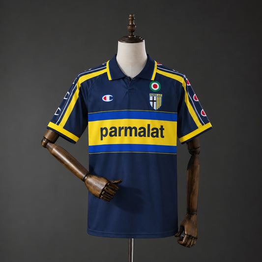 Camisola Parma Calcio 1999-00 Alternativa Azul Versão Adepto