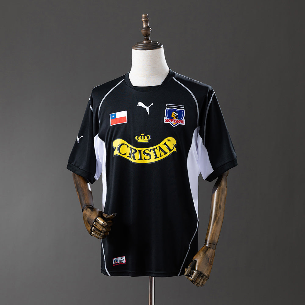 Camisola CSD Colo Colo 2003-04 Alternativa Preta Versão Adepto