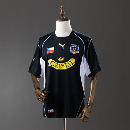 Camisola CSD Colo Colo 2003-04 Alternativa Preta Versão Adepto