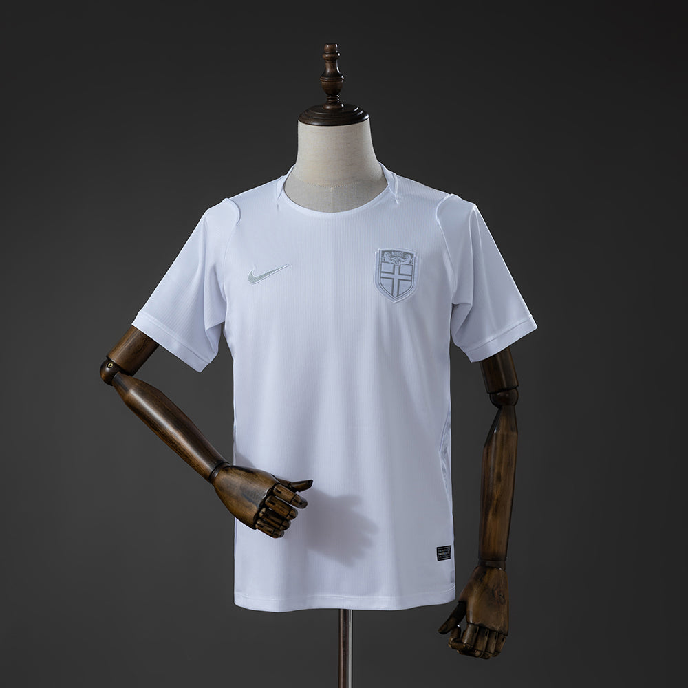 Camisola Noruega 2026 Alternativa Branca Versão Adepto