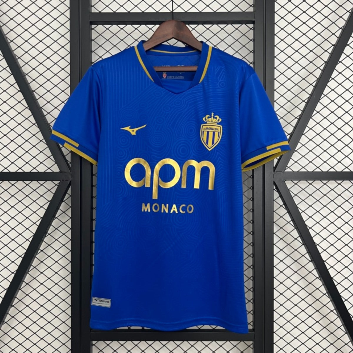 Camisola AS Monaco 2025-26 Alternativa Azul Versão Adepto