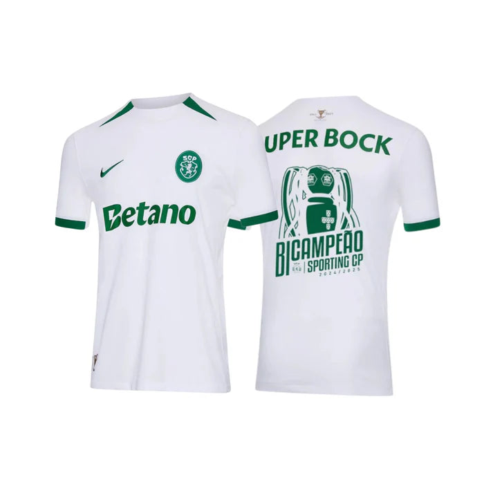 Camisola SCP 2024-25 Alternativa Branca Bi-Campeão