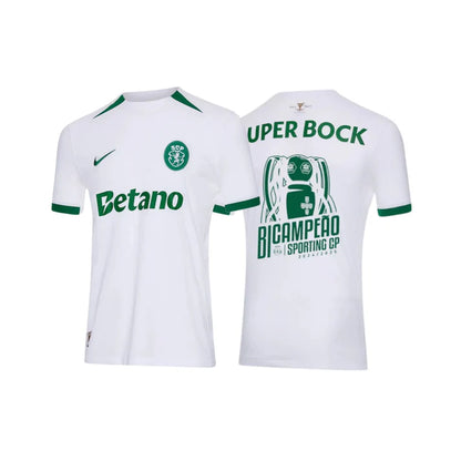 Camisola SCP 2024-25 Alternativa Branca Bi-Campeão