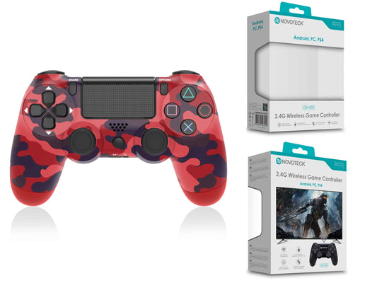 Comando Jogo PS4-PC-Android Tropa Vermelho Sem Fio 2.4G GM-004 (Entrega Imediata)