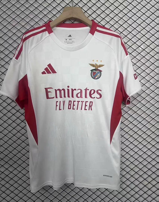 Camisola SLB 2025-26 Alternativa Branca Versão Adepto