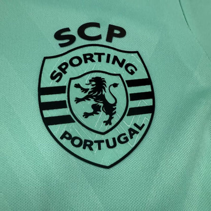 Kit Criança SCP 2025-26 Alternativo Verde Claro (Entrega Imediata)