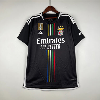 Camisola S.L.B. 2023-24 Alternativa Preta Com Patch Campeão Versão Adepto (Entrega Imediata)