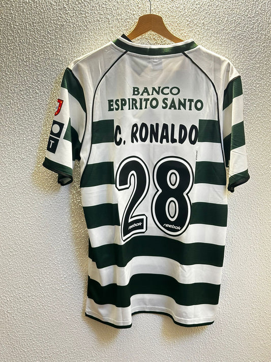 Camisola SCP 2001-02 Principal C. RONALDO #28 (Entrega Imediata)