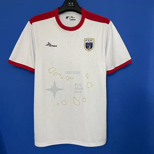 Camisola Cabo Verde 2024 Alternativa Branca Versão Adepto