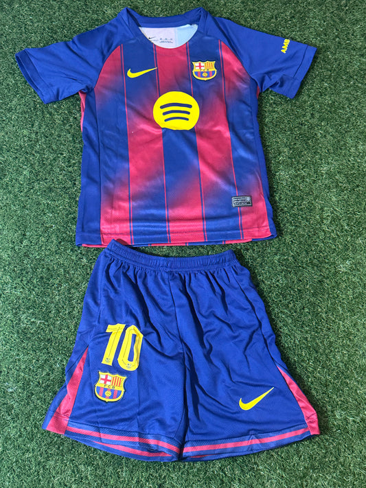 Kit Criança FC Barcelona 2025-26 Principal LAMINE YAMAL #10 (Entrega Imediata)