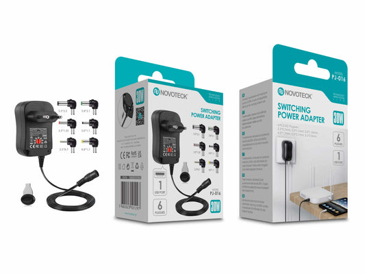 Transformador 30W com 6 Plugues Intercambiáveis – Universal e Confiável PJ-016 (Entrega Imediata)