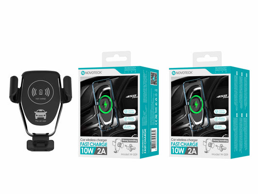 Carregador 10W Wireless Automóvel W-009 (Entrega Imediata)