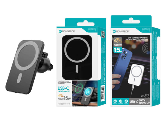 Carregador 15W Magsafe Automóvel Negro W-010 (Entrega Imediata)